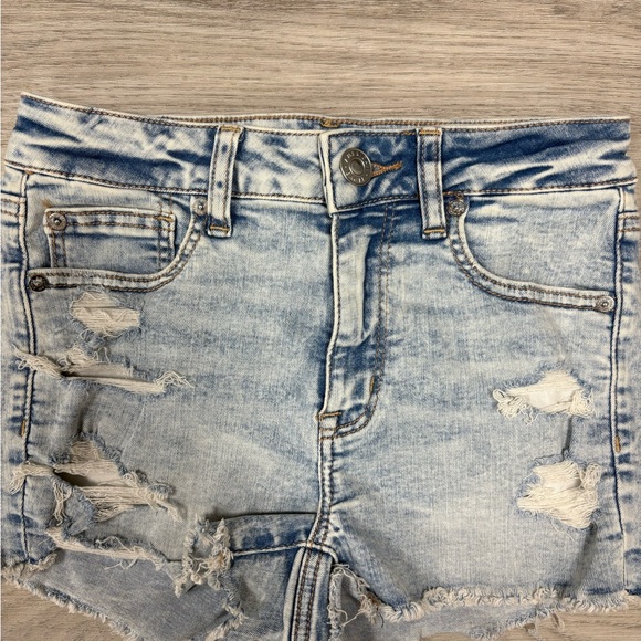 Distressed Denim Short Shorts - Picture 2 of 3